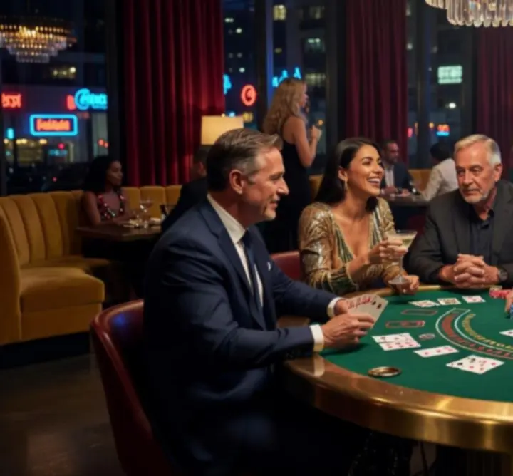 Stół blackjack na event w klimacie nocnego klubu